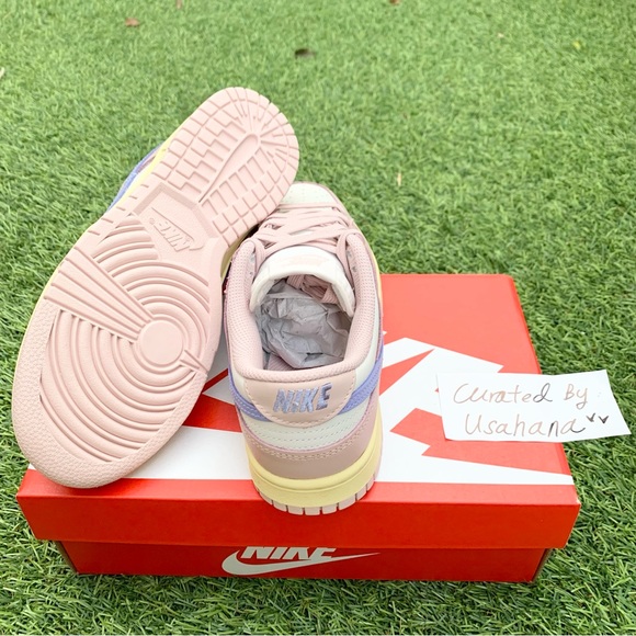 Nike Dunk low White pastel pink shoes (big kids) - Picture 5 of 5